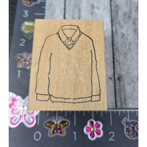 Lockhart‎ Men's Shirt Sweater Dad Rubber Stamp Wood #N3